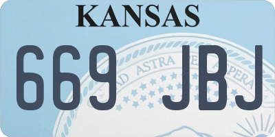 KS license plate 669JBJ