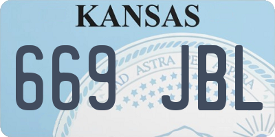 KS license plate 669JBL