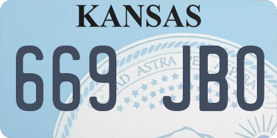 KS license plate 669JBO