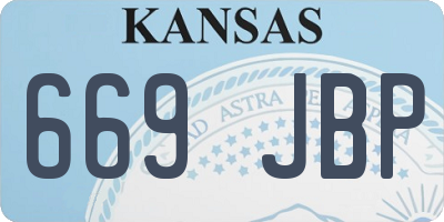KS license plate 669JBP