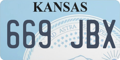 KS license plate 669JBX