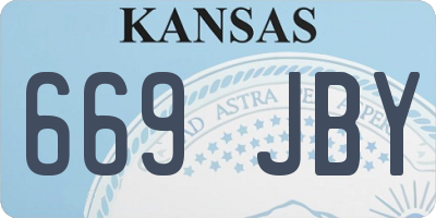 KS license plate 669JBY