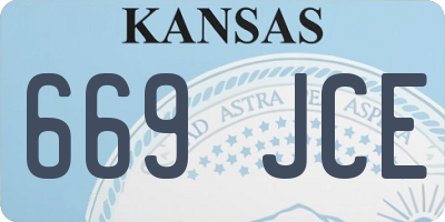 KS license plate 669JCE