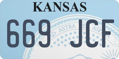 KS license plate 669JCF