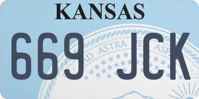KS license plate 669JCK