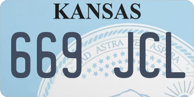 KS license plate 669JCL