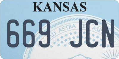 KS license plate 669JCN