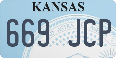 KS license plate 669JCP