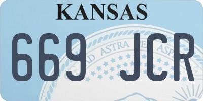 KS license plate 669JCR