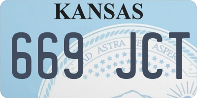 KS license plate 669JCT