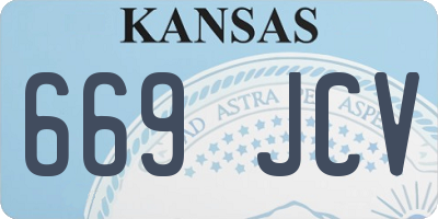 KS license plate 669JCV