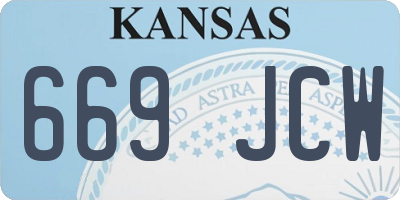 KS license plate 669JCW