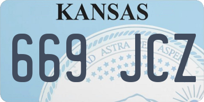 KS license plate 669JCZ