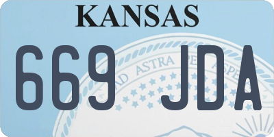 KS license plate 669JDA