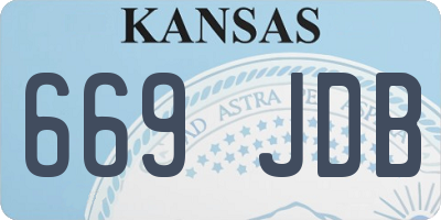 KS license plate 669JDB