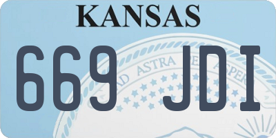 KS license plate 669JDI