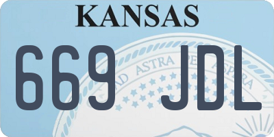KS license plate 669JDL