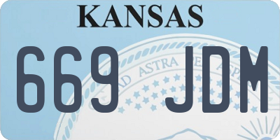 KS license plate 669JDM