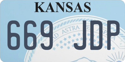 KS license plate 669JDP