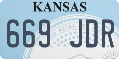 KS license plate 669JDR
