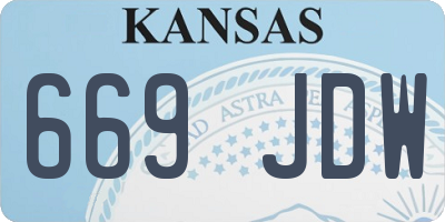 KS license plate 669JDW