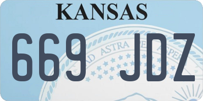 KS license plate 669JDZ