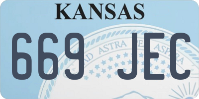KS license plate 669JEC