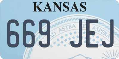 KS license plate 669JEJ