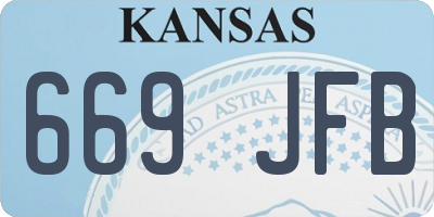KS license plate 669JFB