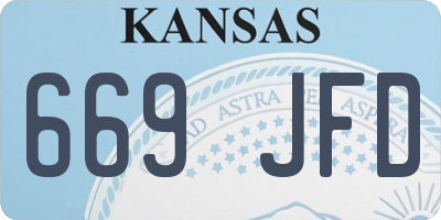 KS license plate 669JFD