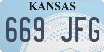 KS license plate 669JFG