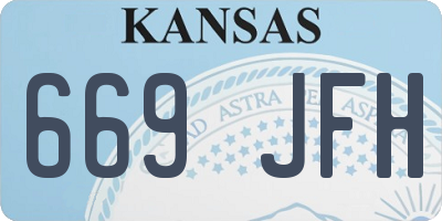 KS license plate 669JFH