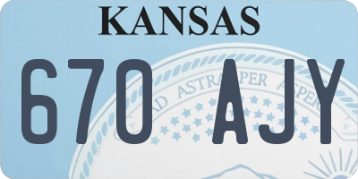 KS license plate 670AJY