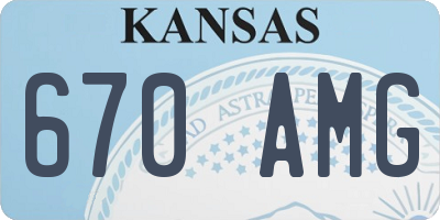 KS license plate 670AMG