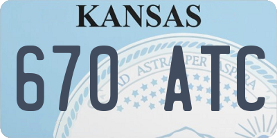 KS license plate 670ATC