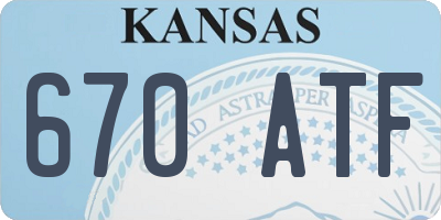 KS license plate 670ATF