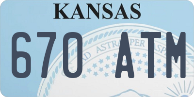 KS license plate 670ATM