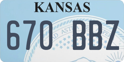 KS license plate 670BBZ