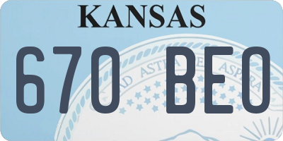 KS license plate 670BEO