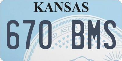 KS license plate 670BMS
