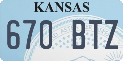 KS license plate 670BTZ