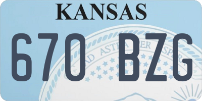 KS license plate 670BZG