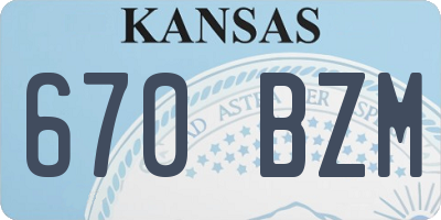 KS license plate 670BZM
