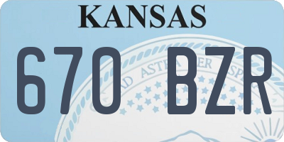 KS license plate 670BZR