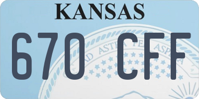 KS license plate 670CFF