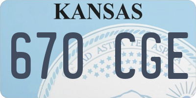 KS license plate 670CGE
