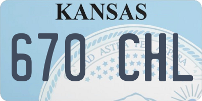 KS license plate 670CHL