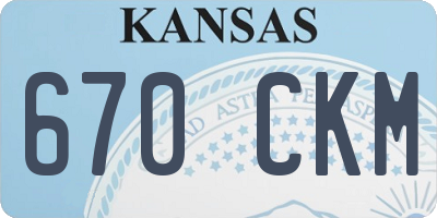 KS license plate 670CKM