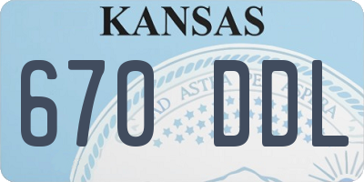 KS license plate 670DDL