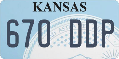 KS license plate 670DDP